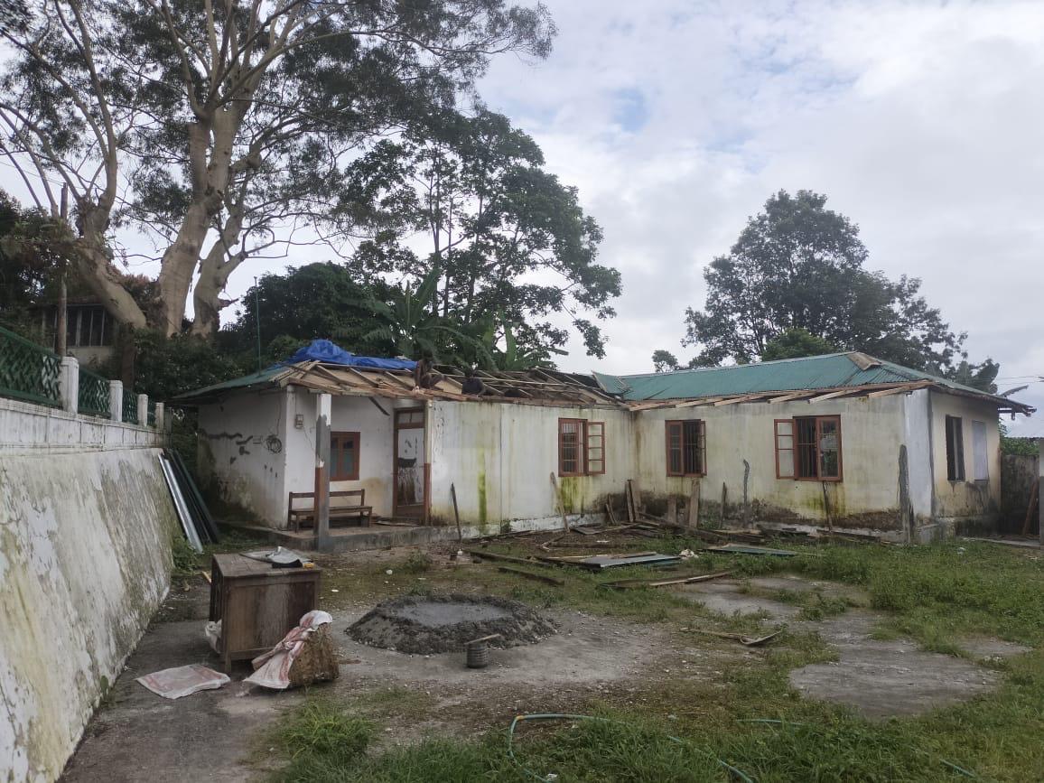 Older building before renovation at the orphanage site in India